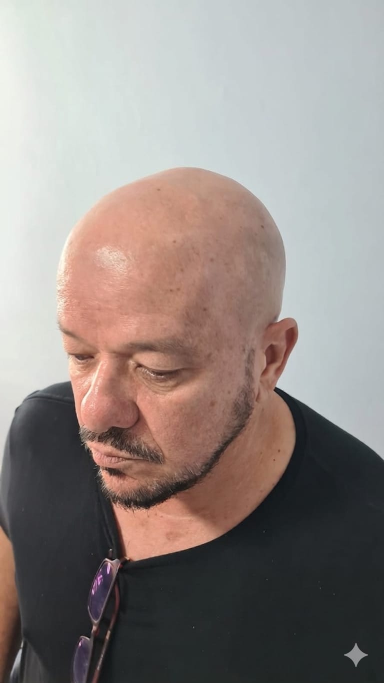 Antes da micropigmentação capilar — caso 2